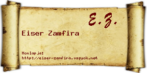 Eiser Zamfira névjegykártya